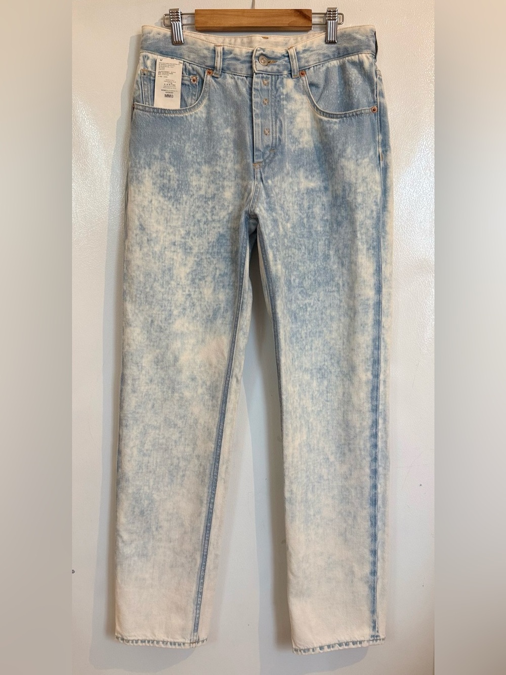 Maison Margiela MM6 Light Blue Acid-Wash Jeans